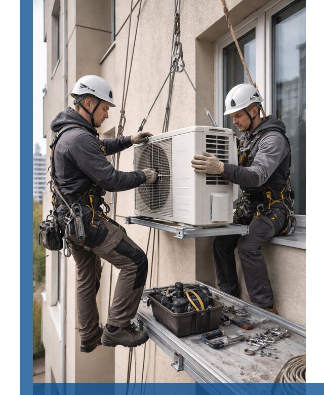 Перенос внешнего блока кондиционера в Тихорецке с монтажом и крепежом