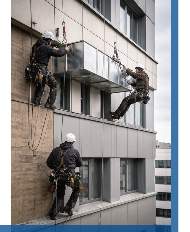 Монтаж воздуховодов на фасаде в Тихорецке от 1546 р. | ВЫСОТНИК-Тхр