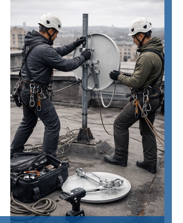 Демонтаж антенн на крыше в Тихорецке от 4638 р. | ВЫСОТНИК-Тхр