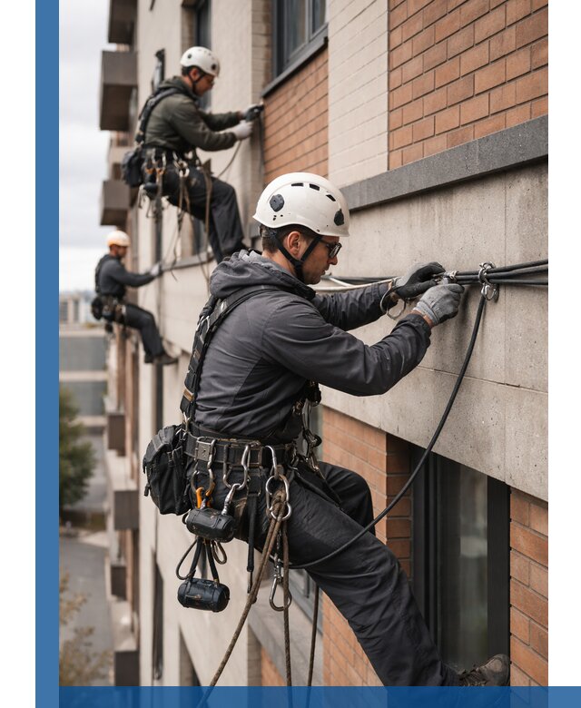 Крепление кабеля на фасаде монтаж и крепеж в Тихорецке