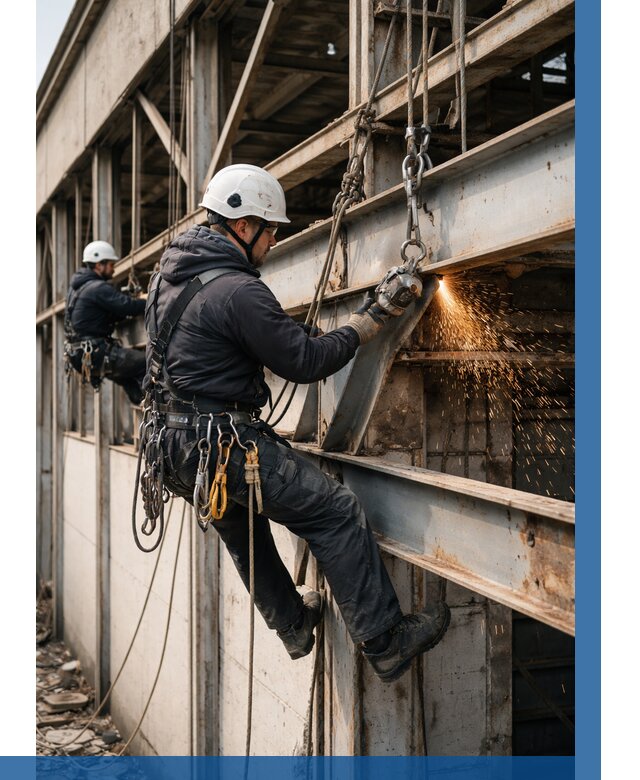 Демонтаж металлоконструкций на высоте в Тихорецке от 6700р. |ВЫСОТНИК-Тхр