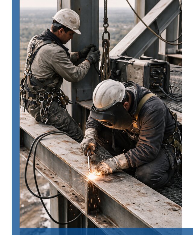 Высотные сварочные работы в Тихорецке для промышленных объектов