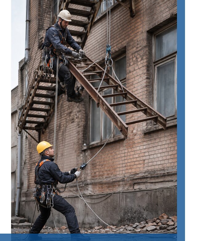 Демонтаж пожарной лестницы в Тихорецке от 12368 р. | ВЫСОТНИК-Тхр