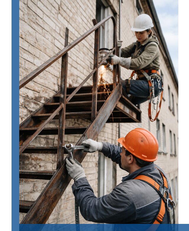 Ремонт и восстановление пожарных лестниц с выездом в Тихорецке