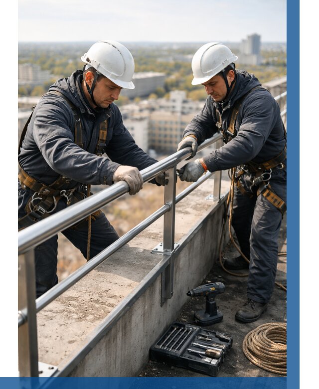 Монтаж перил на высоте в Тихорецке от 2577 р. | ВЫСОТНИК-Тхр