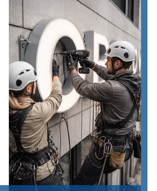 Монтаж световых букв в Тихорецке от 3092 р. под ключ ВЫСОТНИК-Тхр