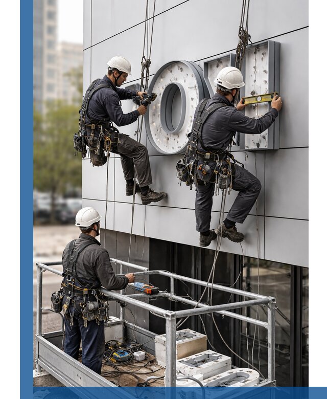 Профессиональный монтаж световых букв в Тихорецке под ключ