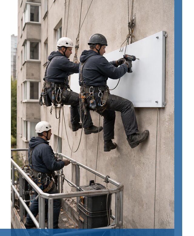 Монтаж табличек и указателей в Тихорецке от 3607 р. | ВЫСОТНИК-Тхр