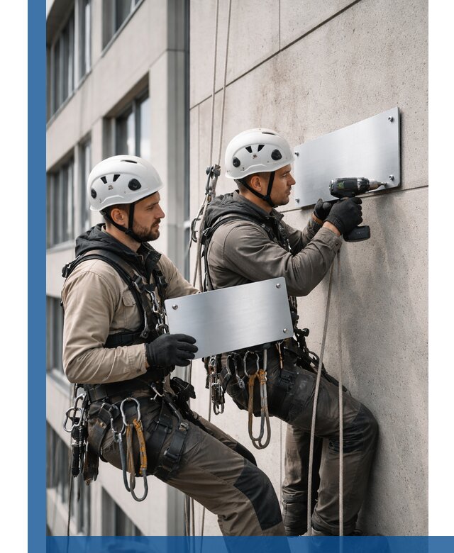 Монтаж табличек и указателей в Тихорецке для зданий и сооружений