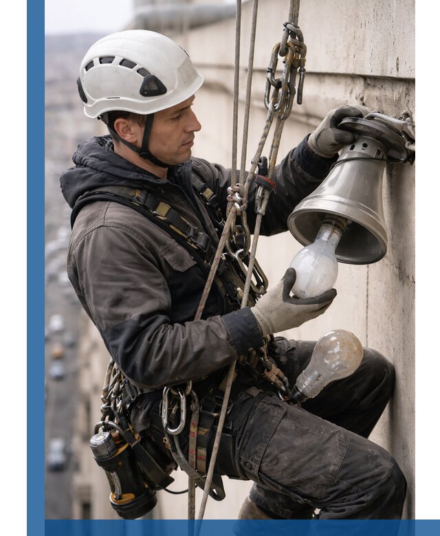 Замена ламп на высоте в Тихорецке профессионально и быстро