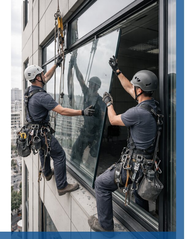 Замена стеклопакетов на высоте в Тихорецке от 5669 р. | ВЫСОТНИК-Тхр