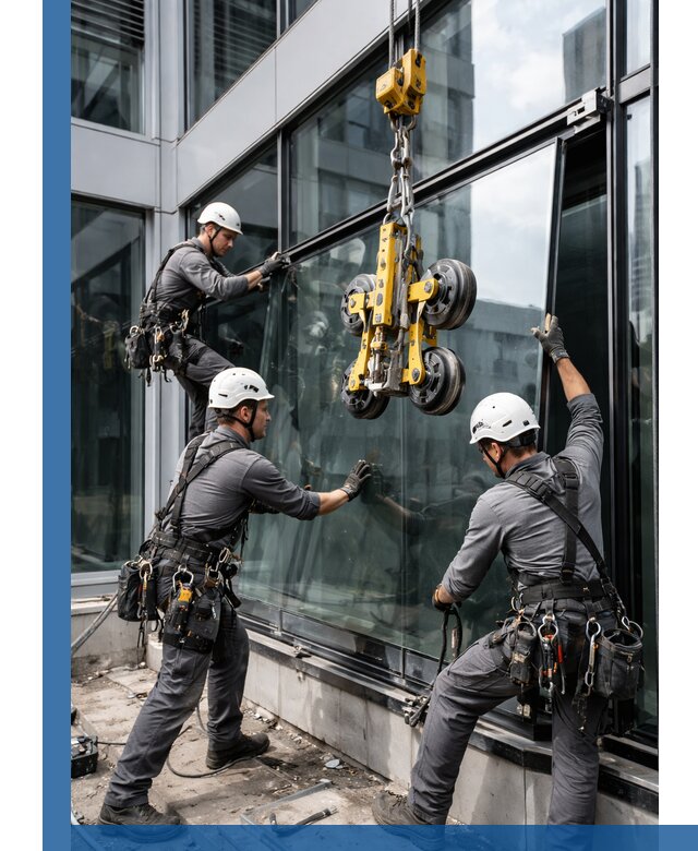 Структурное остекление фасадов в Тихорецке монтаж и обслуживание