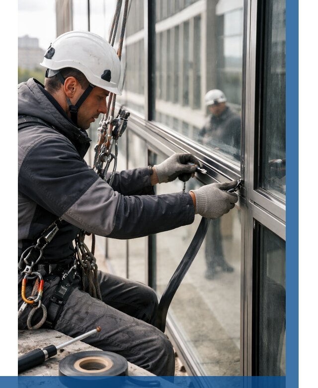 Ремонт витражных конструкций в Тихорецке от 3607 р. | ВЫСОТНИК-Тхр