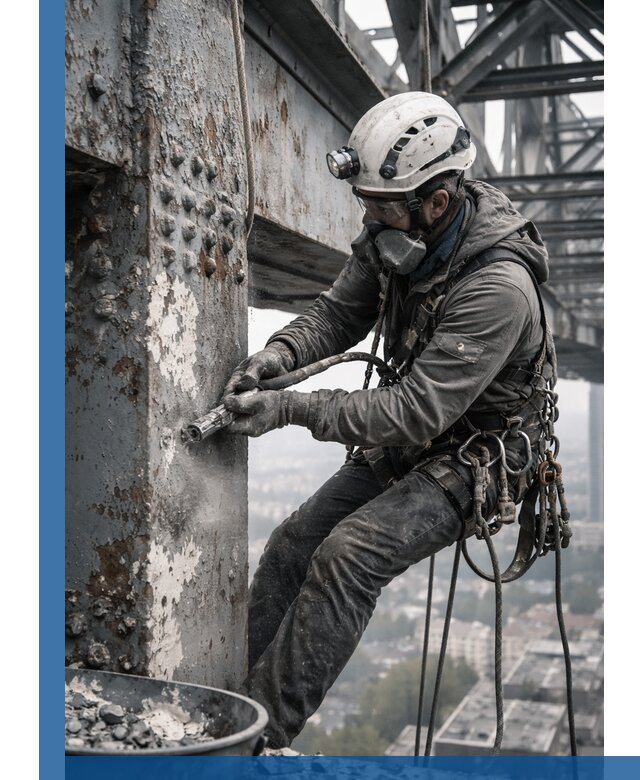 Удаление старой краски с металлических конструкций в Тихорецке