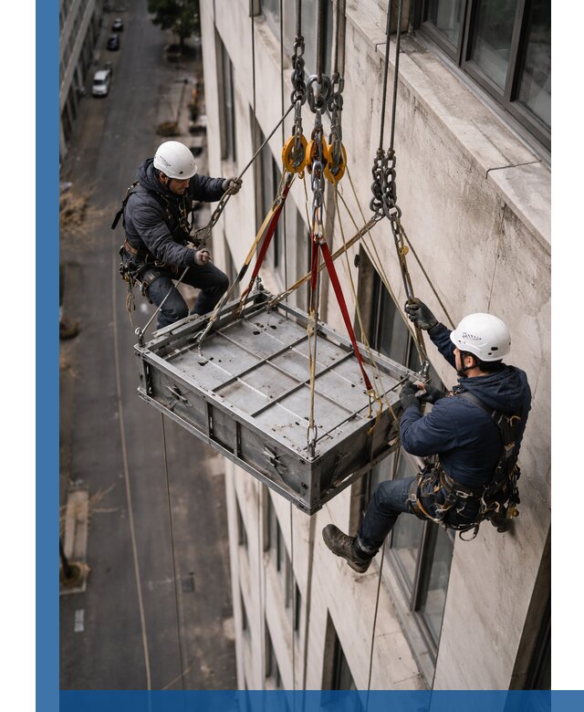 Спуск и подъем грузов по фасаду в Тихорецке для зданий
