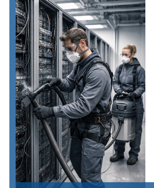 Обеспыливание серверной комнаты в Тихорецке, профессиональная очистка