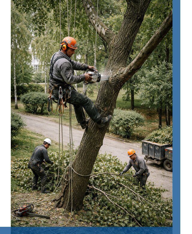 Кронирование деревьев в Тихорецке от 6700 р. | ВЫСОТНИК-Тхр