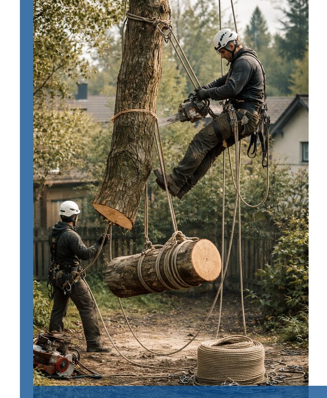 Валка деревьев частями в Тихорецке, безопасно и аккуратно