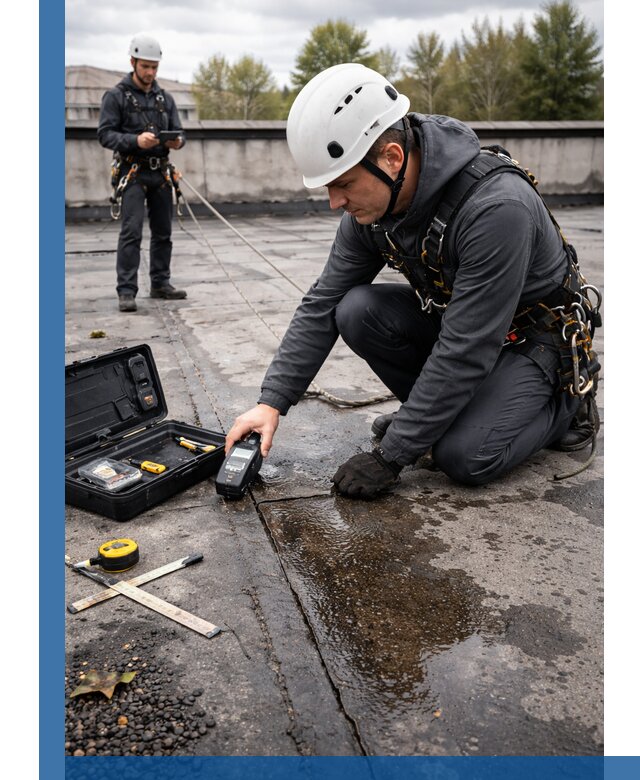 Обследование кровли на протечки и выявление дефектов в Тихорецке