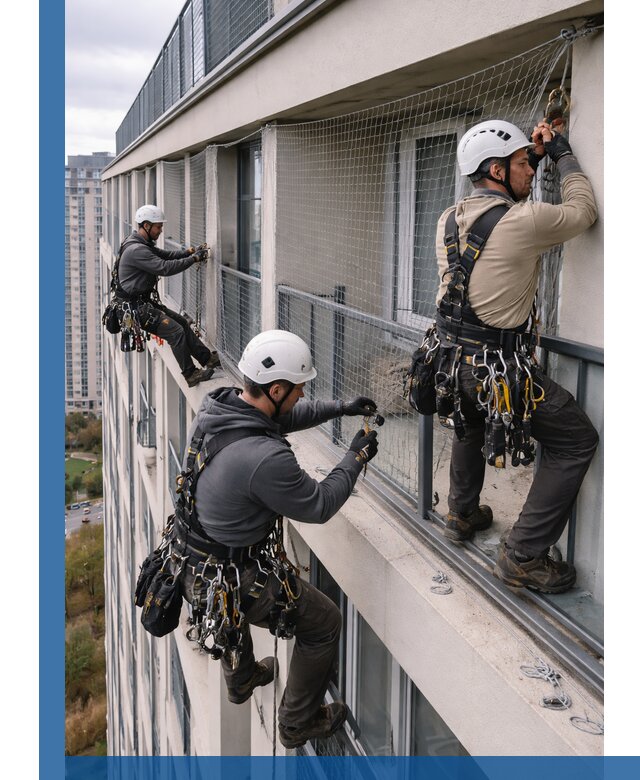 Профессиональный монтаж защитной сетки от птиц в Тихорецке